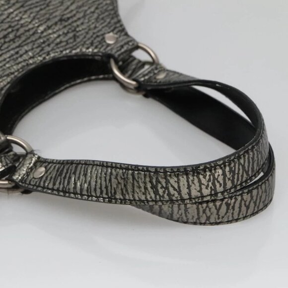 SAINT LAURENT Metropolis Shoulder Bag Leather Silver - Picture 6 of 16